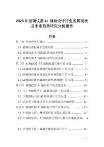 2026年玻璃仪器AI辅助设计行业发展现状及未来趋势研究分析报告