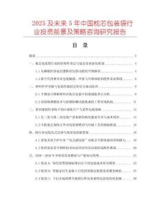 2025及未來5年中國(guó)枕芯包裝袋行業(yè)投資前景及策略咨詢研究報(bào)告