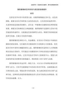 微型植物的空间布局与视觉舒适感提升