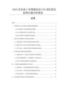 2025及未來(lái)5年網(wǎng)絡(luò)電話USB話機(jī)項(xiàng)目投資價(jià)值分析報(bào)告