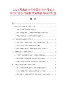 2025及未來5年中國對夾升降式止回閥行業投資前景及策略咨詢研究報告