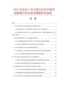 2025及未來5年中國九針針桿架市場數(shù)據(jù)分析及競爭策略研究報告