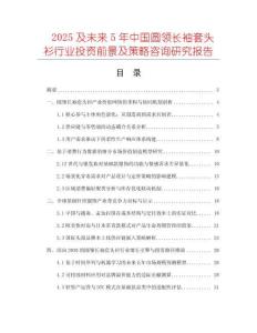 2025及未來5年中國圓領(lǐng)長(zhǎng)袖套頭衫行業(yè)投資前景及策略咨詢研究報(bào)告
