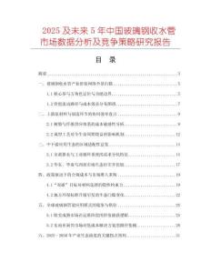 2025及未來(lái)5年中國(guó)玻璃鋼收水管市場(chǎng)數(shù)據(jù)分析及競(jìng)爭(zhēng)策略研究報(bào)告