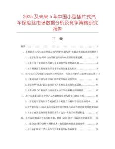 2025及未來5年中國小型插片式汽車保險絲市場數(shù)據(jù)分析及競爭策略研究報告