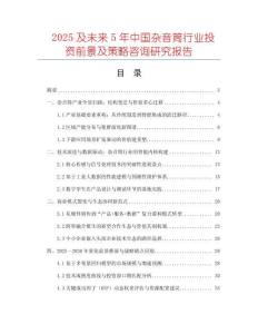2025及未來5年中國雜音筒行業(yè)投資前景及策略咨詢研究報告