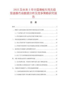 2025及未來5年中國滑板車用無級變速器市場數(shù)據(jù)分析及競爭策略研究報(bào)告