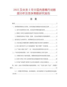 2025及未來5年中國肉香精市場數(shù)據(jù)分析及競爭策略研究報(bào)告