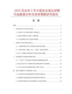 2025及未來5年中國安全高壓軟管市場數(shù)據(jù)分析及競爭策略研究報告
