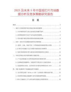 2025及未来5年中国观灯片市场数据分析及竞争策略研究报告