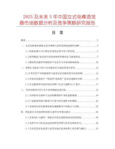 2025及未來(lái)5年中國(guó)女式電棒燙發(fā)器市場(chǎng)數(shù)據(jù)分析及競(jìng)爭(zhēng)策略研究報(bào)告