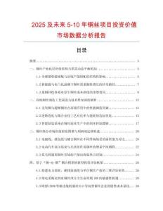 2025及未來5-10年銅絲項目投資價值市場數(shù)據(jù)分析報告