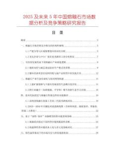 2025及未來5年中國熔融石市場數據分析及競爭策略研究報告