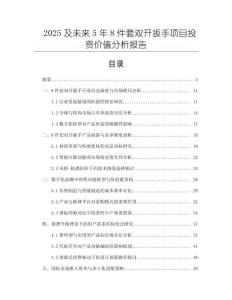 2025及未來(lái)5年8件套雙開(kāi)扳手項(xiàng)目投資價(jià)值分析報(bào)告