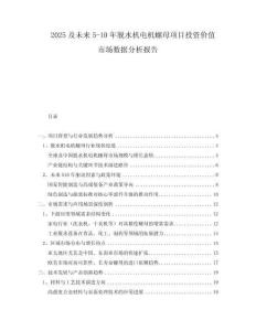 2025及未來5-10年脫水機(jī)電機(jī)螺母項(xiàng)目投資價(jià)值市場(chǎng)數(shù)據(jù)分析報(bào)告