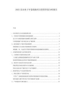 2025及未來5年卷線軸項(xiàng)目投資價(jià)值分析報(bào)告