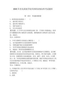 2025年青島黃海學(xué)院單招職業(yè)傾向性考試題庫及參考答案詳解（奪分金卷）