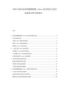 2025-2030抗體藥物偶聯(lián)物linker技術(shù)迭代與治療效果相關(guān)性分析報(bào)告