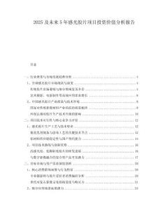 2025及未來5年感光膠片項(xiàng)目投資價(jià)值分析報(bào)告