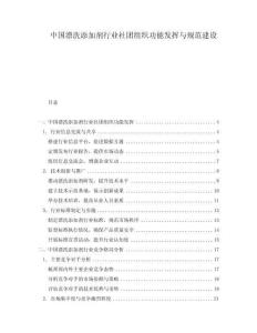 中國(guó)漂洗添加劑行業(yè)社團(tuán)組織功能發(fā)揮與規(guī)范建設(shè)