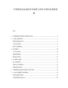中國(guó)漂洗添加劑海外市場(chǎng)準(zhǔn)入壁壘與國(guó)際化戰(zhàn)略調(diào)整