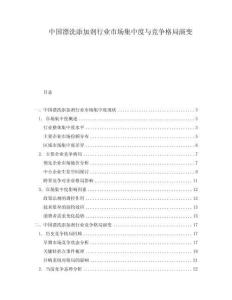 中國漂洗添加劑行業(yè)市場集中度與競爭格局演變