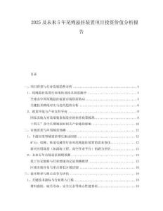 2025及未來5年尾繩懸掛裝置項目投資價值分析報告