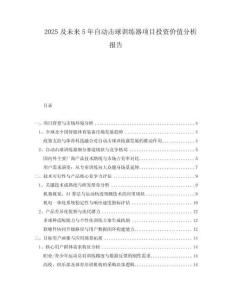 2025及未來(lái)5年自動(dòng)擊球訓(xùn)練器項(xiàng)目投資價(jià)值分析報(bào)告