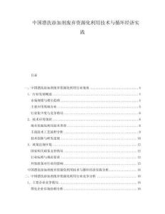 中國(guó)漂洗添加劑廢棄資源化利用技術(shù)與循環(huán)經(jīng)濟(jì)實(shí)踐