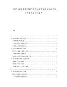 2025-2030造紙印刷產(chǎn)業(yè)市場深度剖析及發(fā)展空間與投資規(guī)劃研究報告