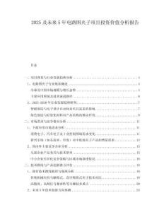 2025及未來5年電路圖夾子項目投資價值分析報告