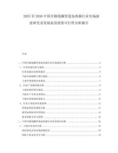 2025至2030中國(guó)開路線圈管道加熱器行業(yè)市場(chǎng)深度研究及發(fā)展前景投資可行性分析報(bào)告