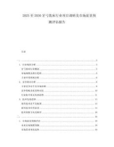 2025至2030牙弓銑床行業(yè)項(xiàng)目調(diào)研及市場前景預(yù)測評(píng)估報(bào)告