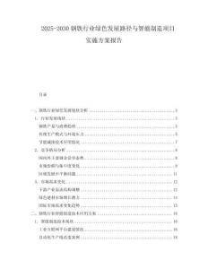 2025-2030鋼鐵行業(yè)綠色發(fā)展路徑與智能制造項(xiàng)目實(shí)施方案報(bào)告