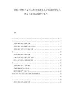 2025-2030共享經(jīng)濟行業(yè)市場發(fā)展分析及商業(yè)模式創(chuàng)新與資本運作研究報告
