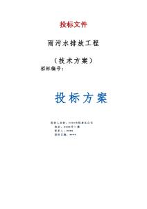 雨污水排放工程施工方案（技術標）