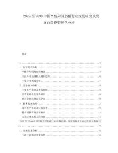 2025至2030中國辛酸異羥肟酸行業(yè)深度研究及發(fā)展前景投資評估分析