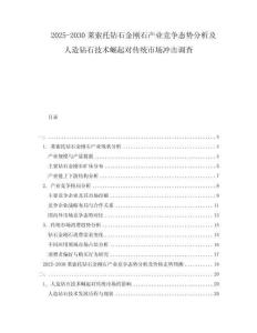 2025-2030萊索托鉆石金剛石產(chǎn)業(yè)競爭態(tài)勢(shì)分析及人造鉆石技術(shù)崛起對(duì)傳統(tǒng)市場沖擊調(diào)查