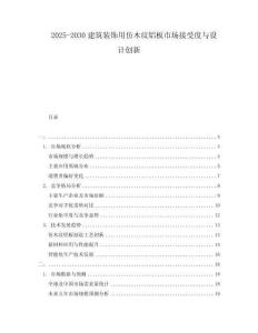 2025-2030建筑裝飾用仿木紋鋁板市場接受度與設計創新