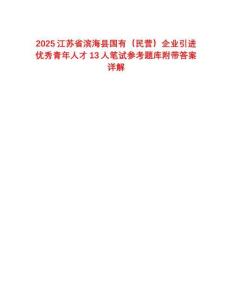 2025江蘇省濱海縣國有（民營）企業(yè)引進優(yōu)秀青年人才13人筆試參考題庫附帶答案詳解