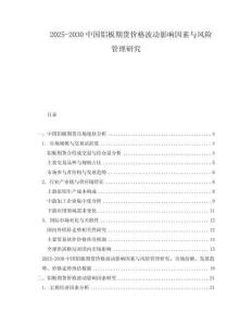2025-2030中國(guó)鋁板期貨價(jià)格波動(dòng)影響因素與風(fēng)險(xiǎn)管理研究
