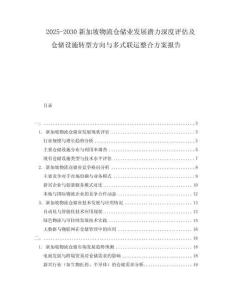 2025-2030新加坡物流倉(cāng)儲(chǔ)業(yè)發(fā)展?jié)摿ι疃仍u(píng)估及倉(cāng)儲(chǔ)設(shè)施轉(zhuǎn)型方向與多式聯(lián)運(yùn)整合方案報(bào)告