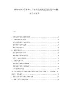 2025-2030中國云計算基礎設施發(fā)展現狀及未來機遇分析報告