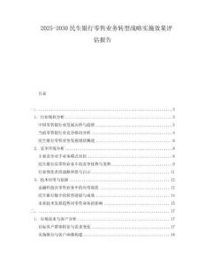 2025-2030民生銀行零售業(yè)務(wù)轉(zhuǎn)型戰(zhàn)略實施效果評估報告