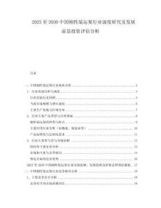 2025至2030中國剛性裝運架行業(yè)深度研究及發(fā)展前景投資評估分析