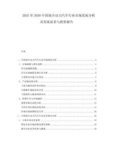 2025至2030中國混合動力汽車行業(yè)市場發(fā)展分析及發(fā)展前景與投資報告