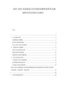 2025-2030毛線制造行業(yè)市場(chǎng)供需解析投資布局規(guī)劃研究評(píng)估發(fā)展方向報(bào)告