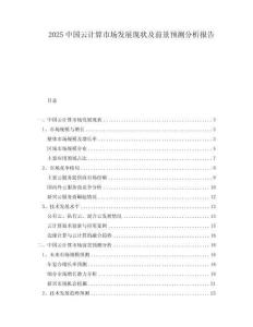 2025中國云計算市場發(fā)展現狀及前景預測分析報告