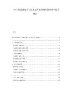 2025智慧路燈多功能集成方案與城市管理效率提升報(bào)告