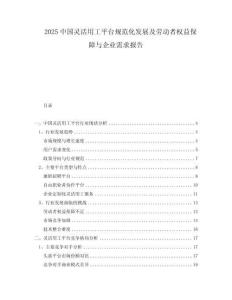 2025中國(guó)靈活用工平臺(tái)規(guī)范化發(fā)展及勞動(dòng)者權(quán)益保障與企業(yè)需求報(bào)告